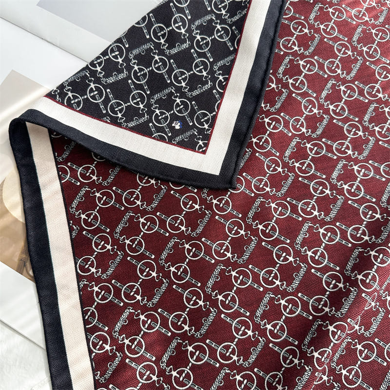 MaraSilk Pure Mulberry Silk-Wool Scarf - Square MS921