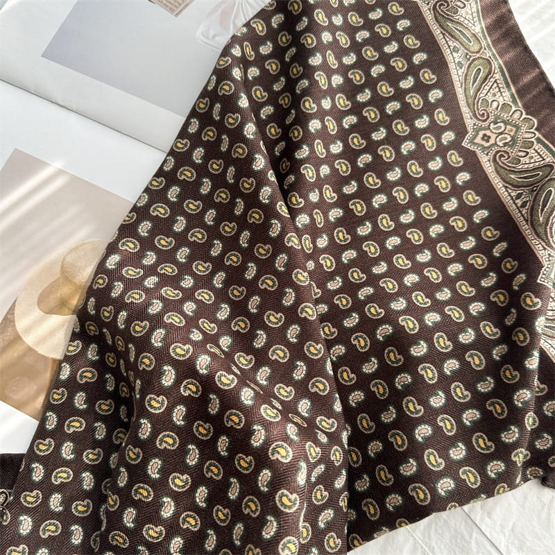 MaraSilk Pure Mulberry Silk-Wool Scarf - Square MS921