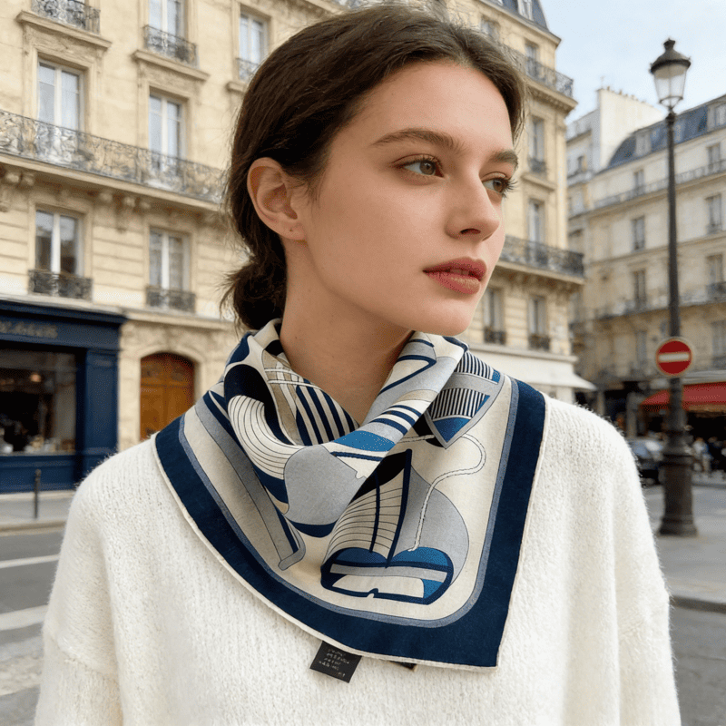 MaraSilk Pure Mulberry Silk-Wool Scarf - Square MS921