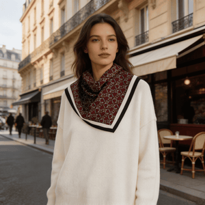 MaraSilk Pure Mulberry Silk-Wool Scarf - Square MS921