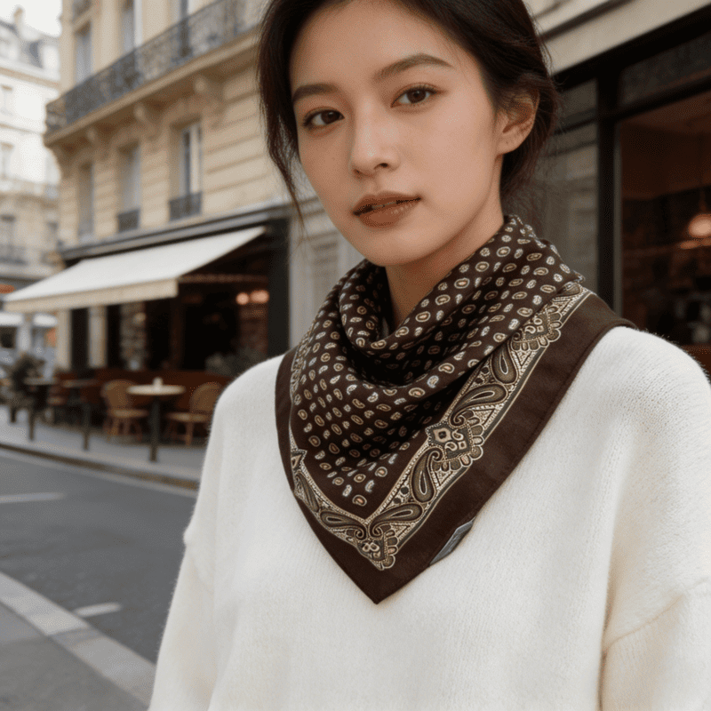 MaraSilk Pure Mulberry Silk-Wool Scarf - Square MS921