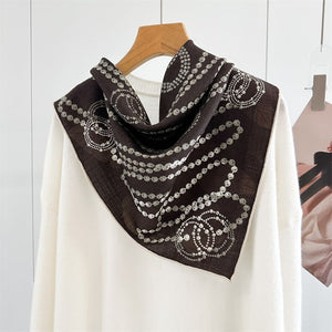 MaraSilk Pure Mulberry Silk-Wool Scarf - Square MS921