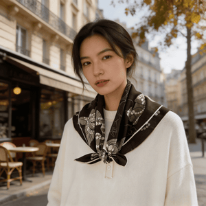 MaraSilk Pure Mulberry Silk-Wool Scarf - Square MS921