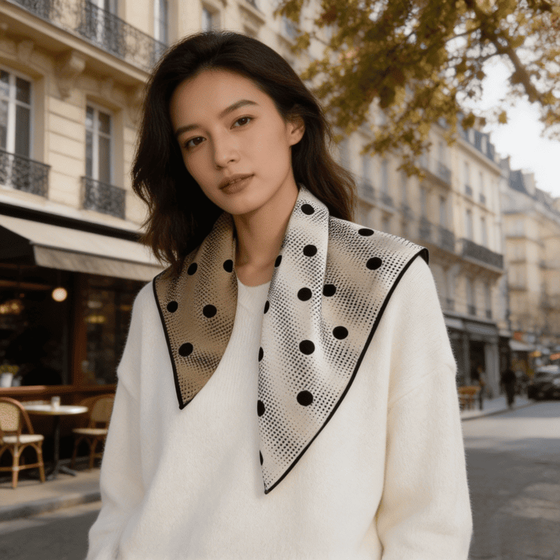 MaraSilk Pure Mulberry Silk-Wool Scarf - Square MS921