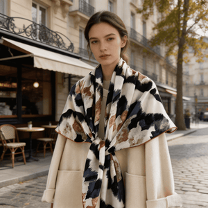 MaraSilk Pure Mulberry Silk-Wool Scarf - Square MS923