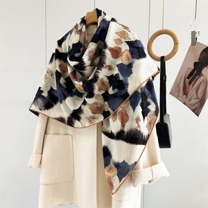 MaraSilk Pure Mulberry Silk-Wool Scarf - Square MS923