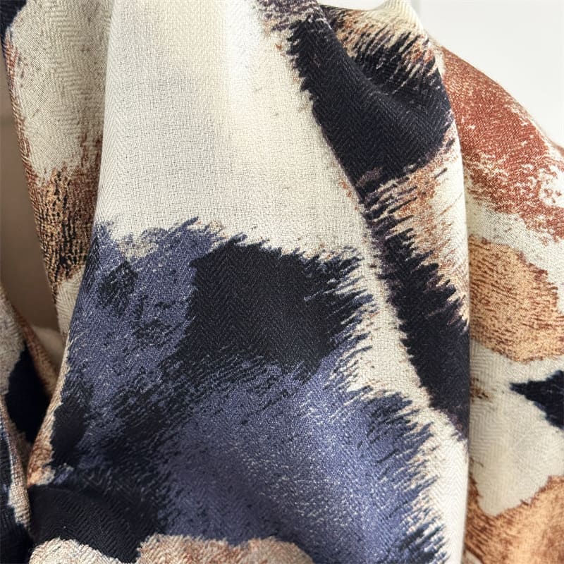 MaraSilk Pure Mulberry Silk-Wool Scarf - Square MS923