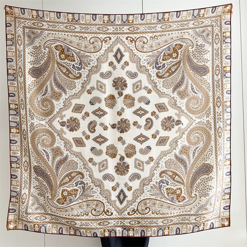 MaraSilk Pure Mulberry Silk-Wool Scarf - Square MS924 53" x 53" MS92401