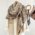 MaraSilk Pure Mulberry Silk-Wool Scarf - Square MS924
