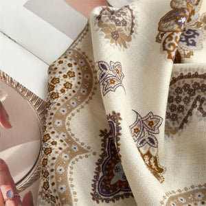 MaraSilk Pure Mulberry Silk-Wool Scarf - Square MS924