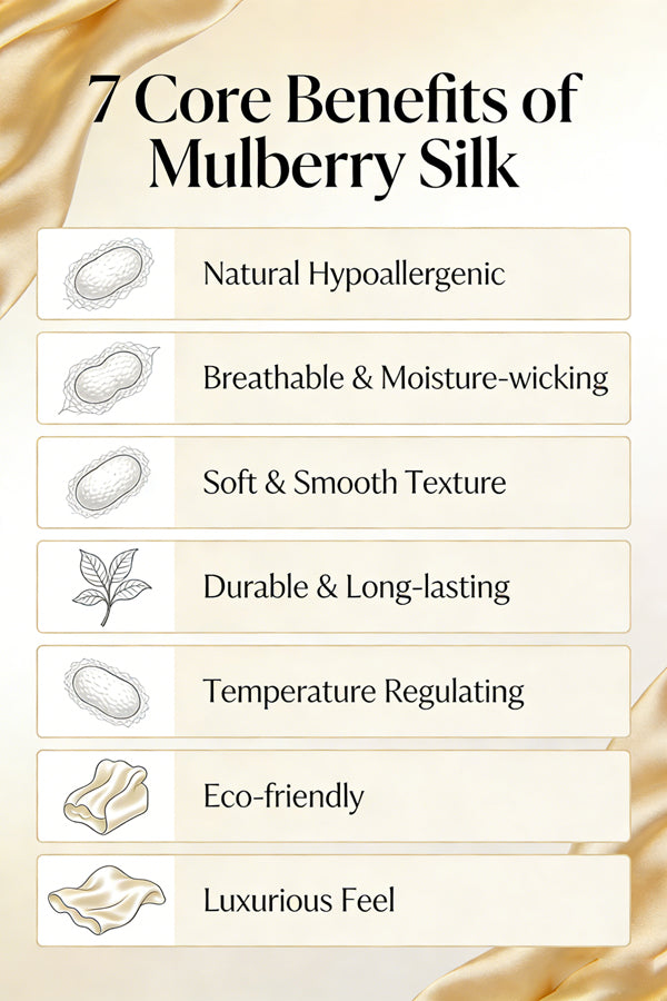 MaraSilk Core Benefits of Mulberry Silk
