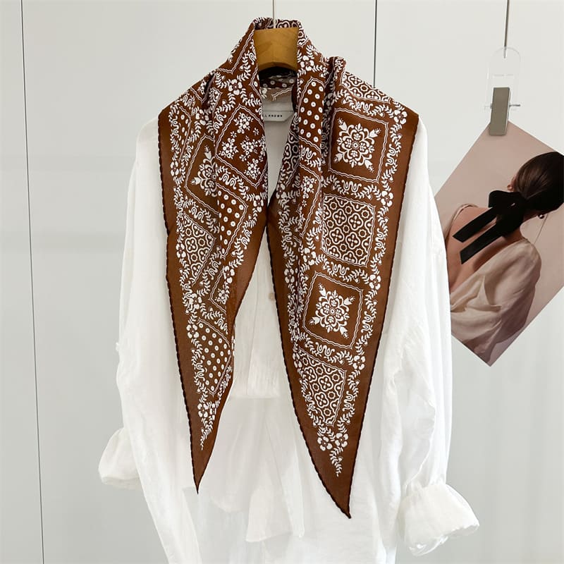 MaraSilk Pure Mulberry Silk Scarf - Diamond Crepe de Chine MS994