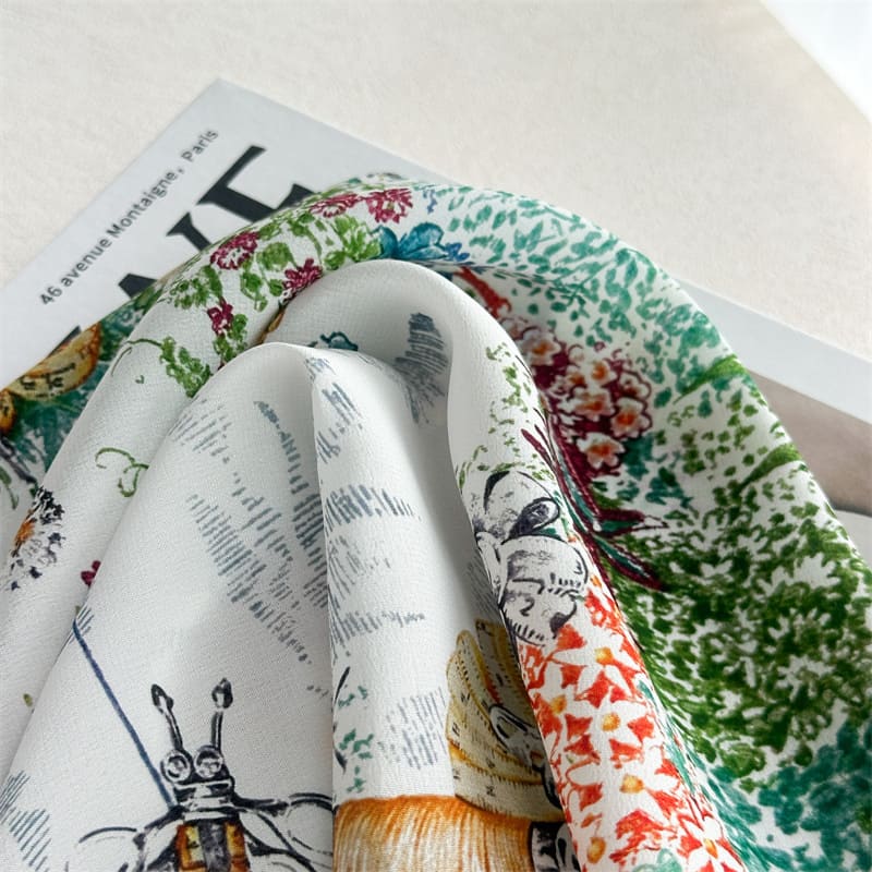 MaraSilk Pure Mulberry Silk Scarf - Diamond Crepe de Chine MS995