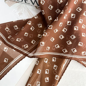 MaraSilk Pure Mulberry Silk Scarf - Diamond Georgette MS1009