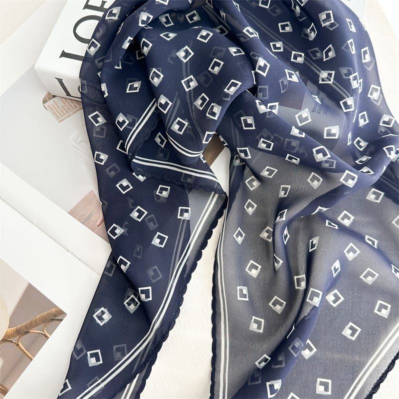 MaraSilk Pure Mulberry Silk Scarf - Diamond Georgette MS1009