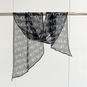 MaraSilk Pure Mulberry Silk Scarf - Oblong Chiffon MS944 63" x 12" MS94402