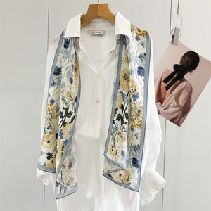 MaraSilk Pure Mulberry Silk Scarf - Oblong Crepe de Chine MS1023