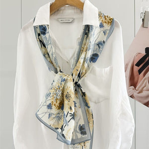 MaraSilk Pure Mulberry Silk Scarf - Oblong Crepe de Chine MS1023