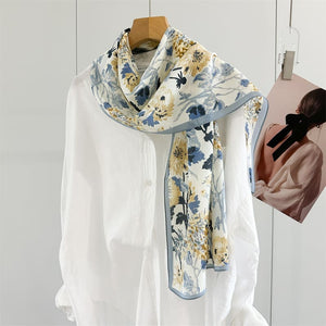 MaraSilk Pure Mulberry Silk Scarf - Oblong Crepe de Chine MS1023
