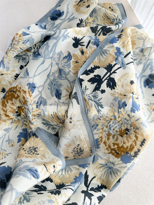 MaraSilk Pure Mulberry Silk Scarf - Oblong Crepe de Chine MS1023