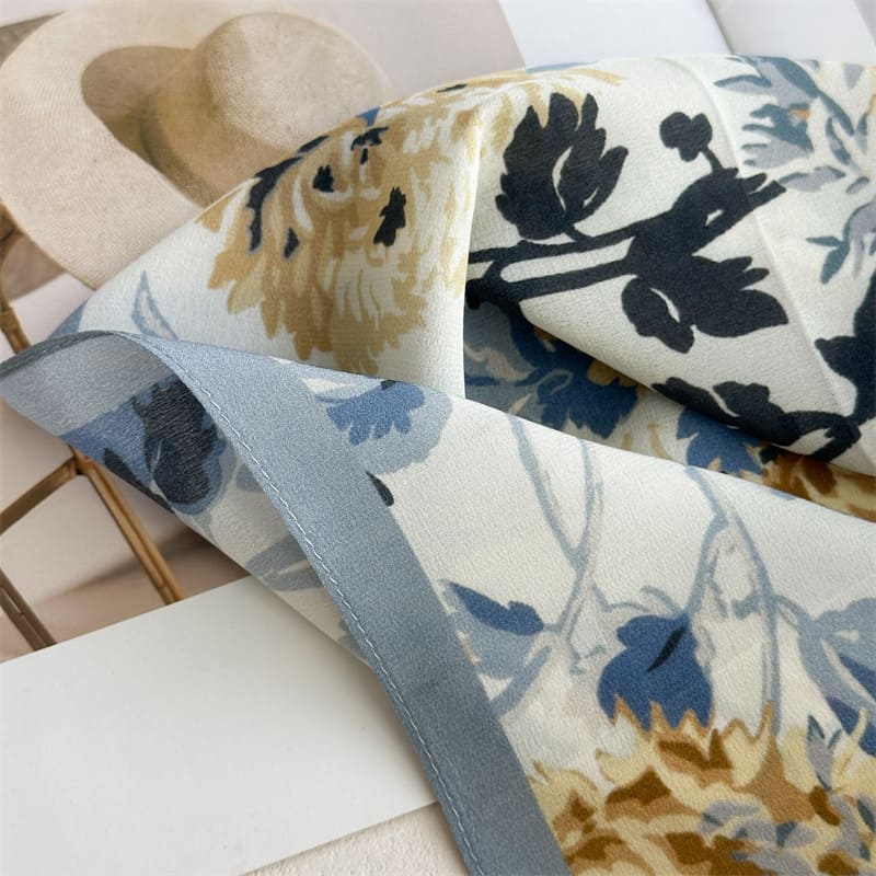 MaraSilk Pure Mulberry Silk Scarf - Oblong Crepe de Chine MS1023