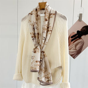 MaraSilk Pure Mulberry Silk Scarf - Oblong Crepe de Chine MS972