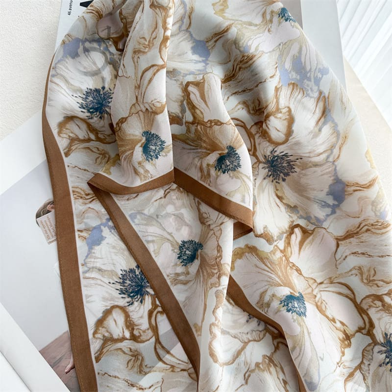 MaraSilk Pure Mulberry Silk Scarf - Oblong Crepe de Chine MS973