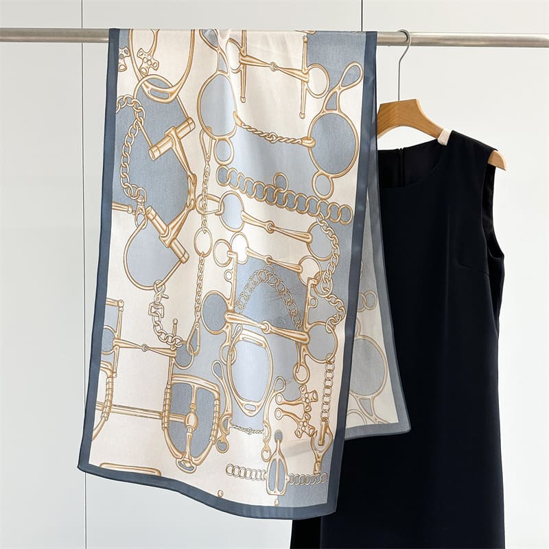 MaraSilk Pure Mulberry Silk Scarf - Oblong Crepe Satin MS1028 66" x 21" MS102801