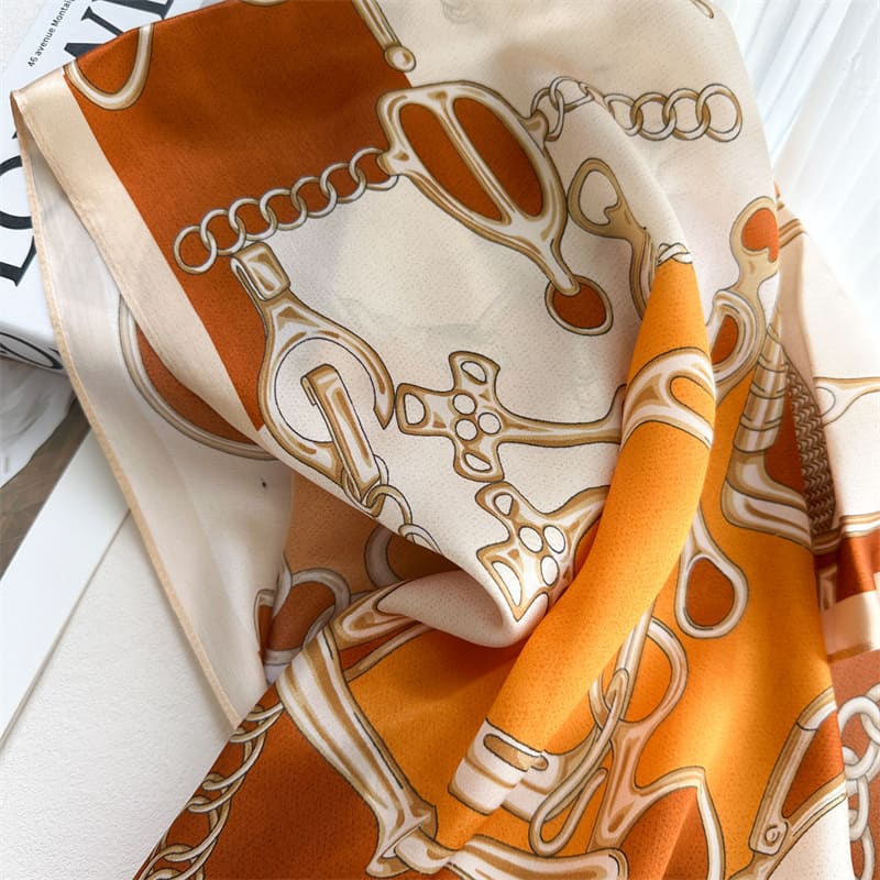 MaraSilk Pure Mulberry Silk Scarf - Oblong Crepe Satin MS1028