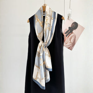 MaraSilk Pure Mulberry Silk Scarf - Oblong Crepe Satin MS1028