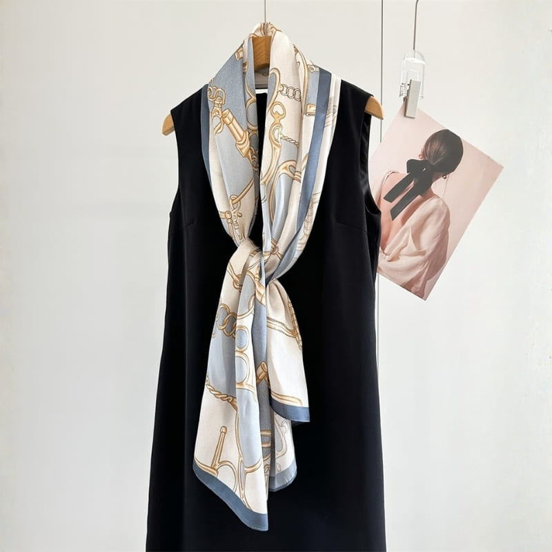 MaraSilk Pure Mulberry Silk Scarf - Oblong Crepe Satin MS1028