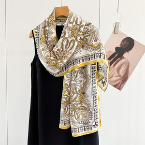 MaraSilk Pure Mulberry Silk Scarf - Oblong Crepe Satin MS1029