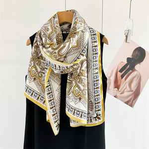 MaraSilk Pure Mulberry Silk Scarf - Oblong Crepe Satin MS1029