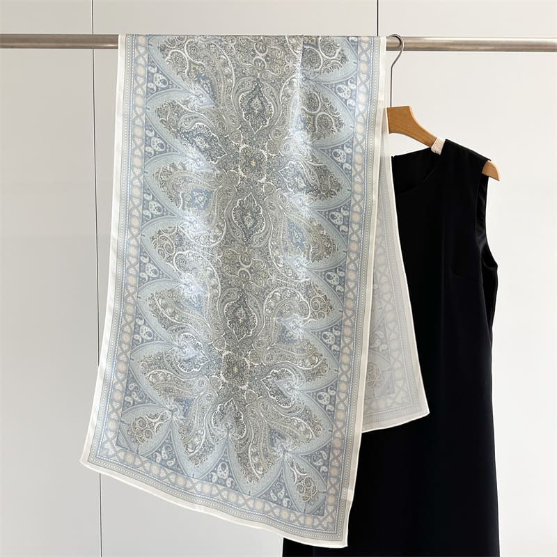 MaraSilk Pure Mulberry Silk Scarf - Oblong Crepe Satin MS1029 66" x 21" MS102903