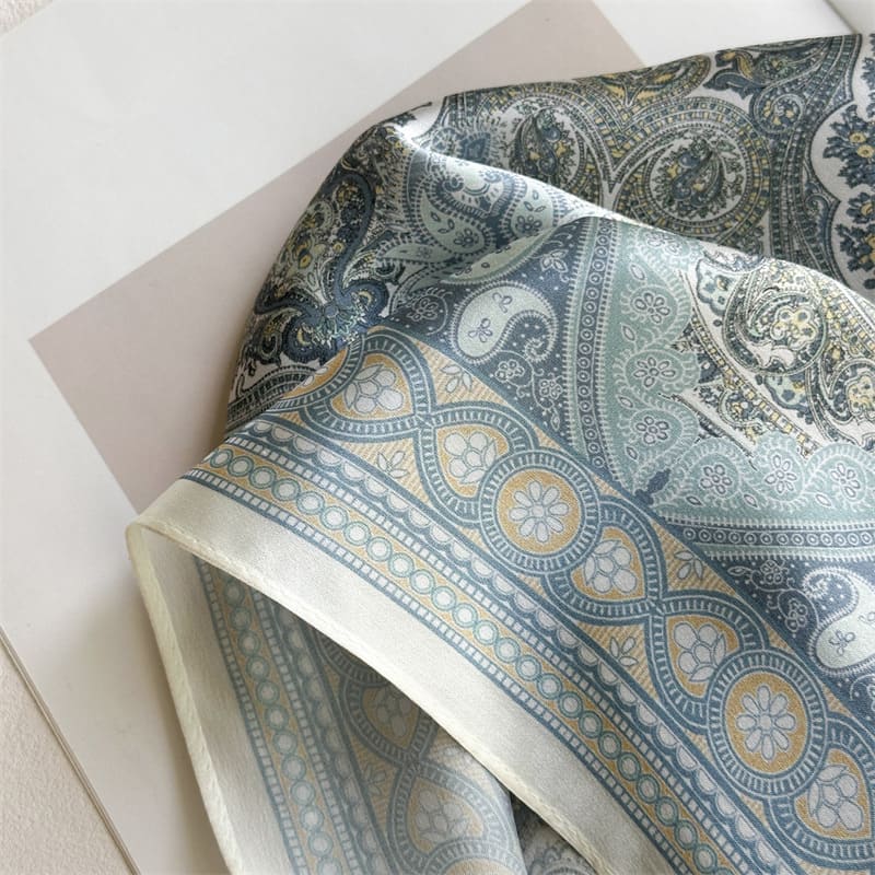 MaraSilk Pure Mulberry Silk Scarf - Oblong Crepe Satin MS1029