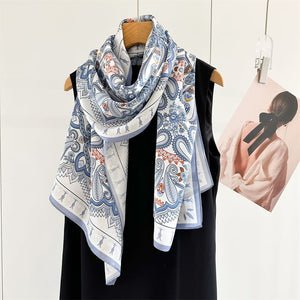 MaraSilk Pure Mulberry Silk Scarf - Oblong Crepe Satin MS1029