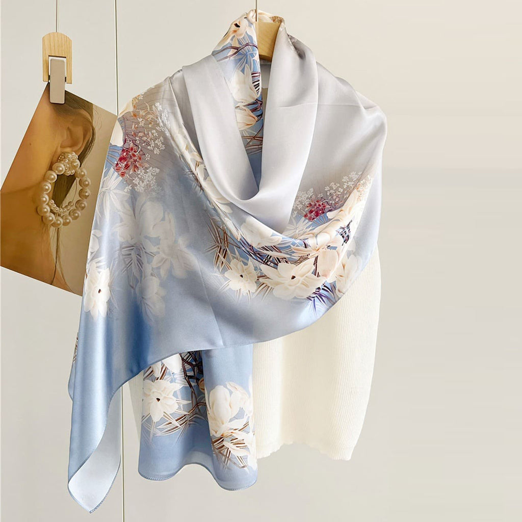 MaraSilk Pure Mulberry Silk Scarf - Oblong Crepe Satin MS602