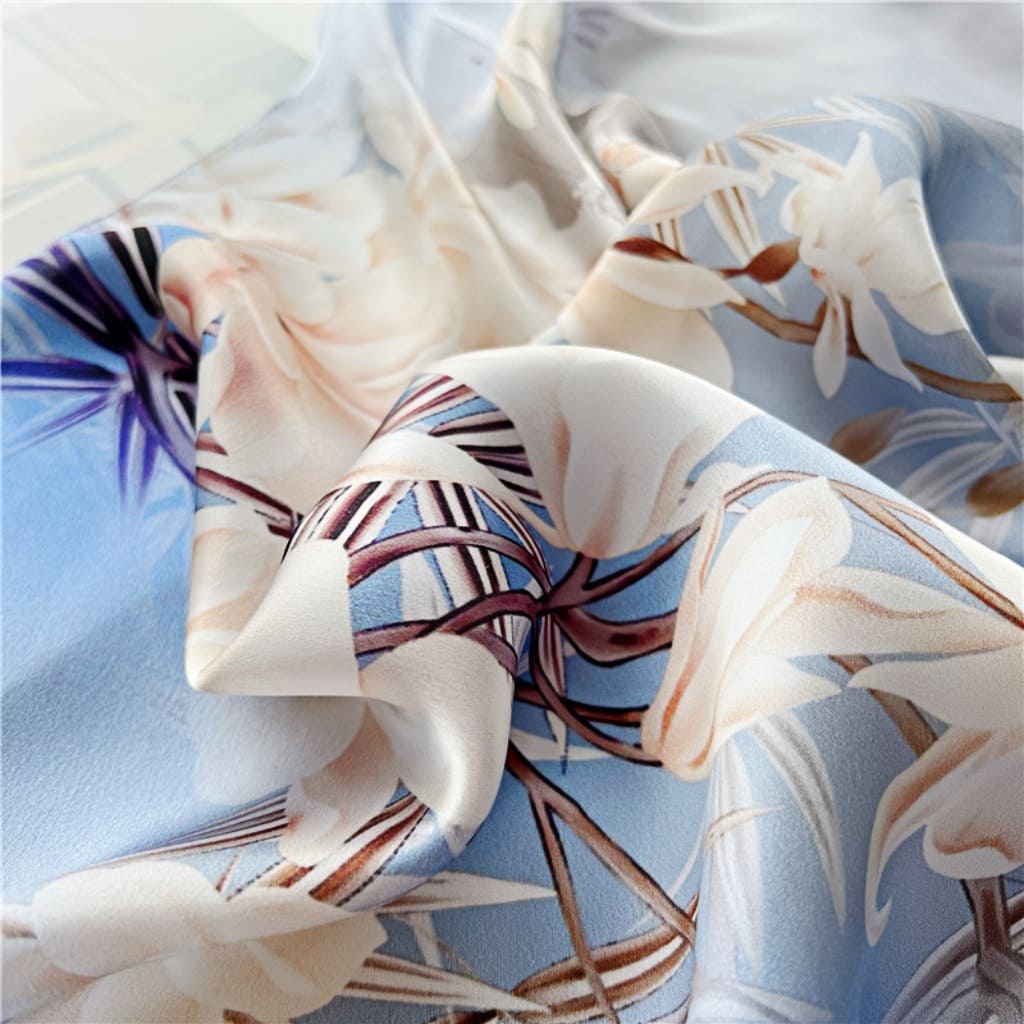 MaraSilk Pure Mulberry Silk Scarf - Oblong Crepe Satin MS602
