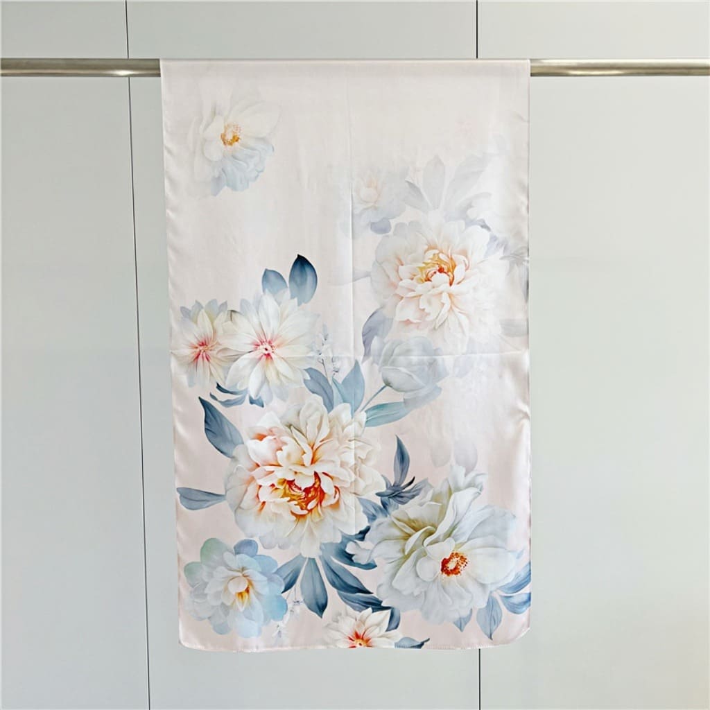 MaraSilk Pure Mulberry Silk Scarf - Oblong Crepe Satin MS602
