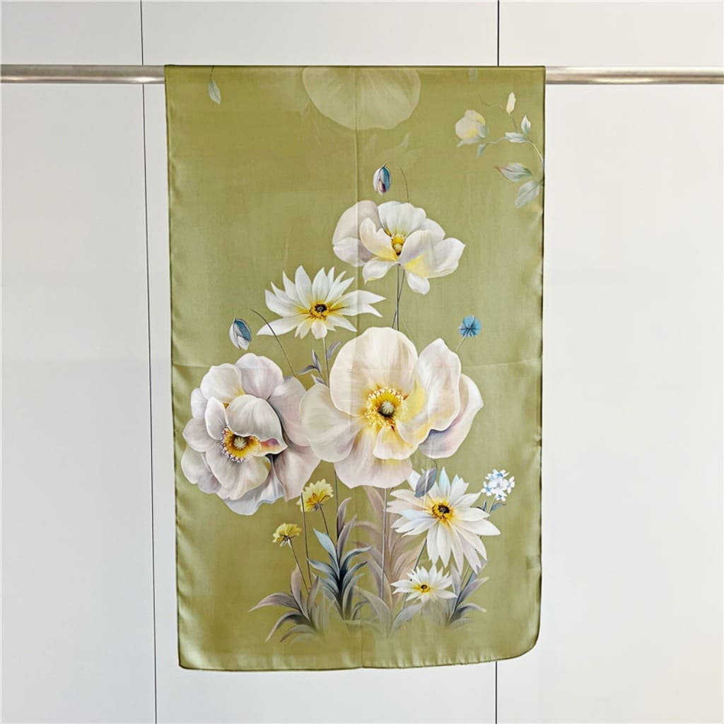 MaraSilk Pure Mulberry Silk Scarf - Oblong Crepe Satin MS602