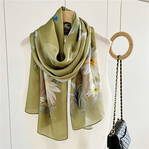 MaraSilk Pure Mulberry Silk Scarf - Oblong Crepe Satin MS602