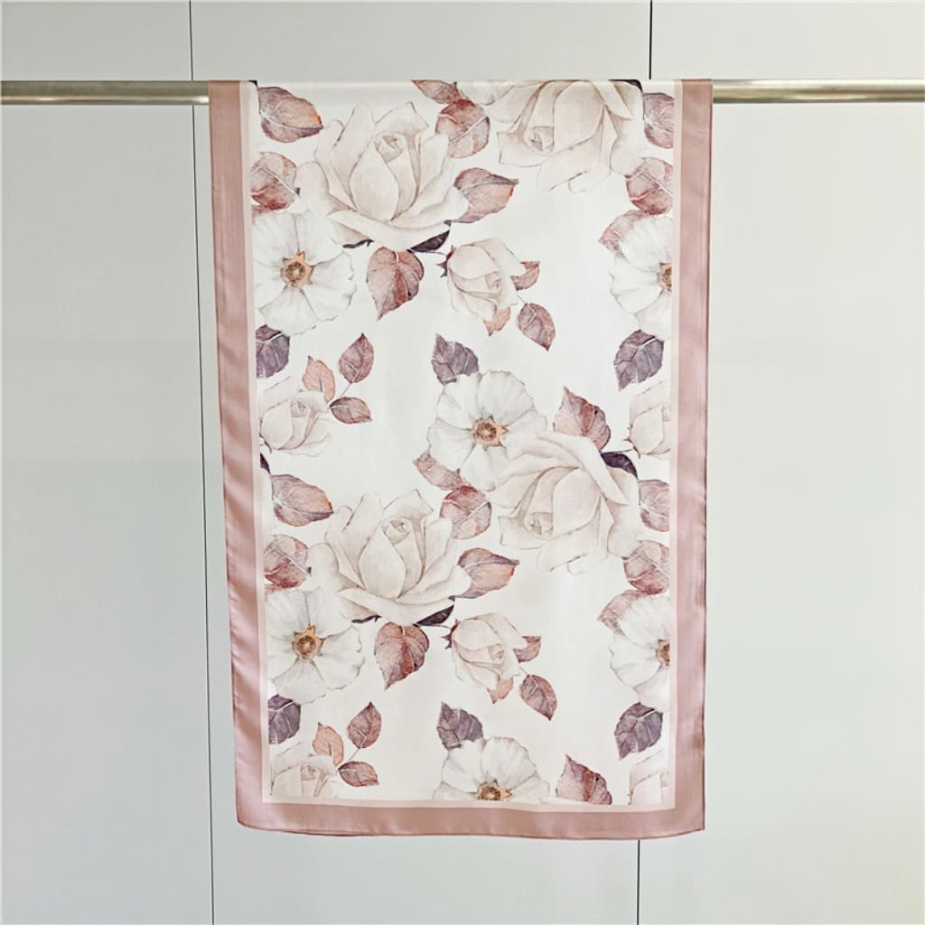MaraSilk Pure Mulberry Silk Scarf - Oblong Crepe Satin MS602