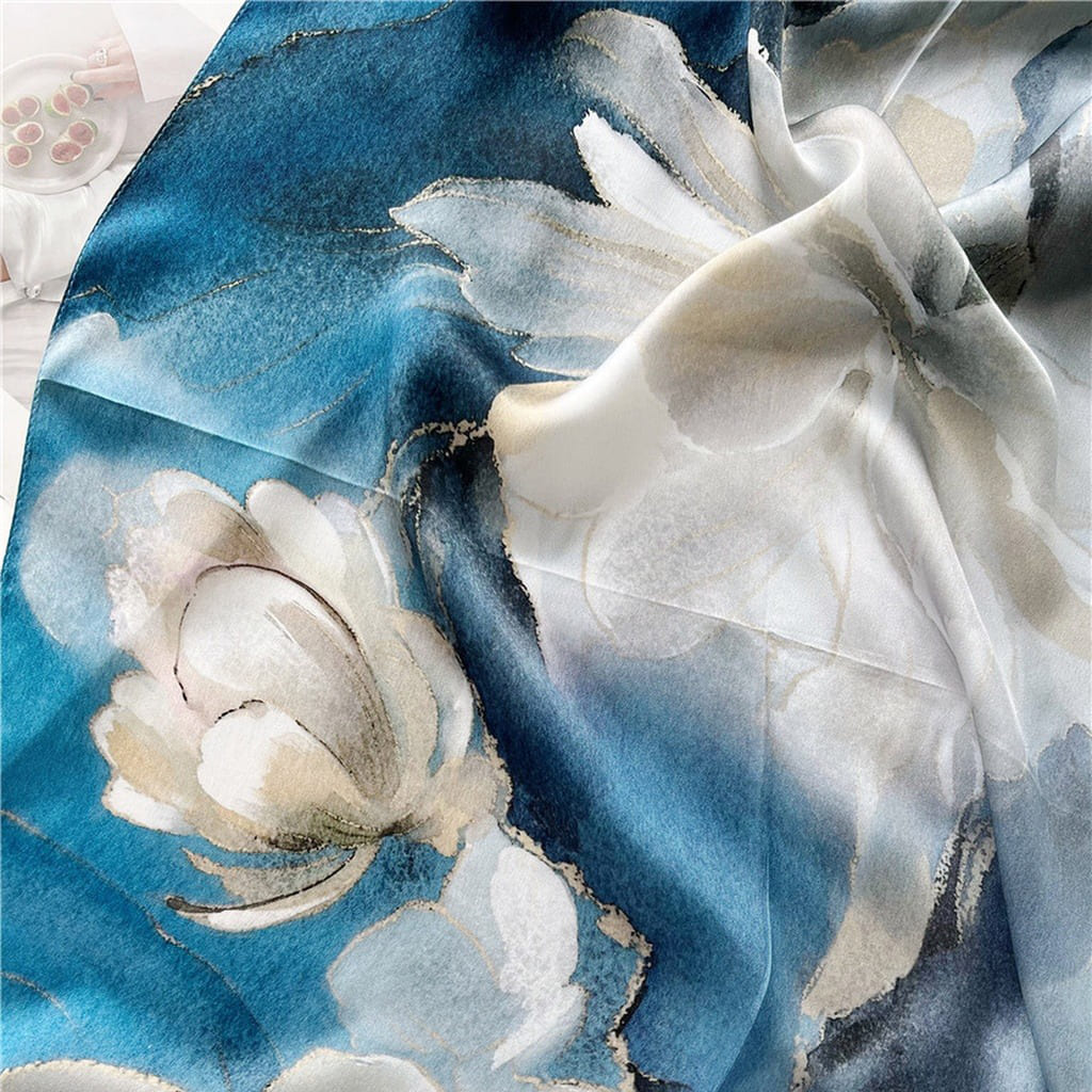 MaraSilk Pure Mulberry Silk Scarf - Oblong Crepe Satin MS602