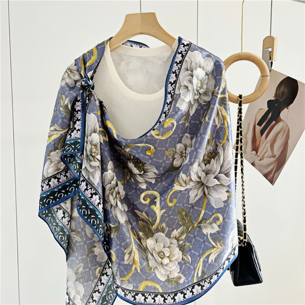 MaraSilk Pure Mulberry Silk Scarf - Oblong Crepe Satin MS602