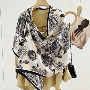 MaraSilk Pure Mulberry Silk Scarf - Oblong Crepe Satin MS602