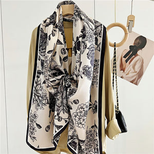 MaraSilk Pure Mulberry Silk Scarf - Oblong Crepe Satin MS602