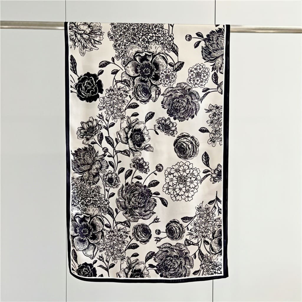 MaraSilk Pure Mulberry Silk Scarf - Oblong Crepe Satin MS602