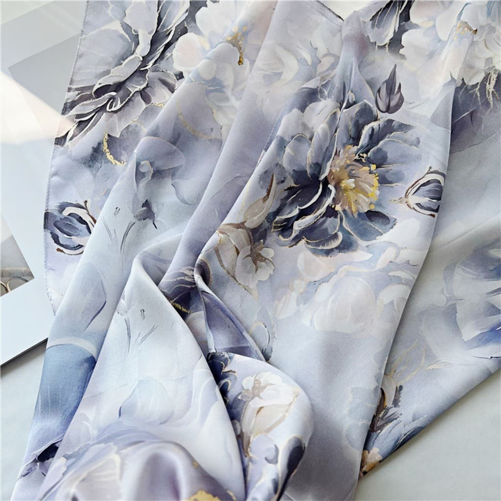 MaraSilk Pure Mulberry Silk Scarf - Oblong Crepe Satin MS602