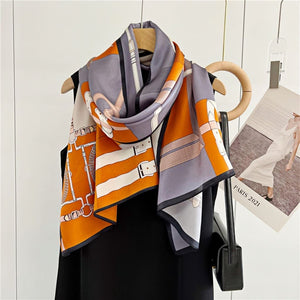 MaraSilk Pure Mulberry Silk Scarf - Oblong Crepe Satin MS602