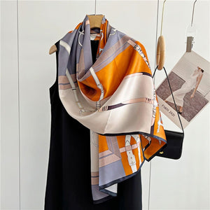 MaraSilk Pure Mulberry Silk Scarf - Oblong Crepe Satin MS602